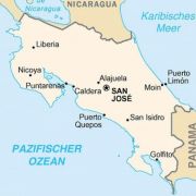 Landkarte-Costa_Rica mit der Halbinsel Nicoya